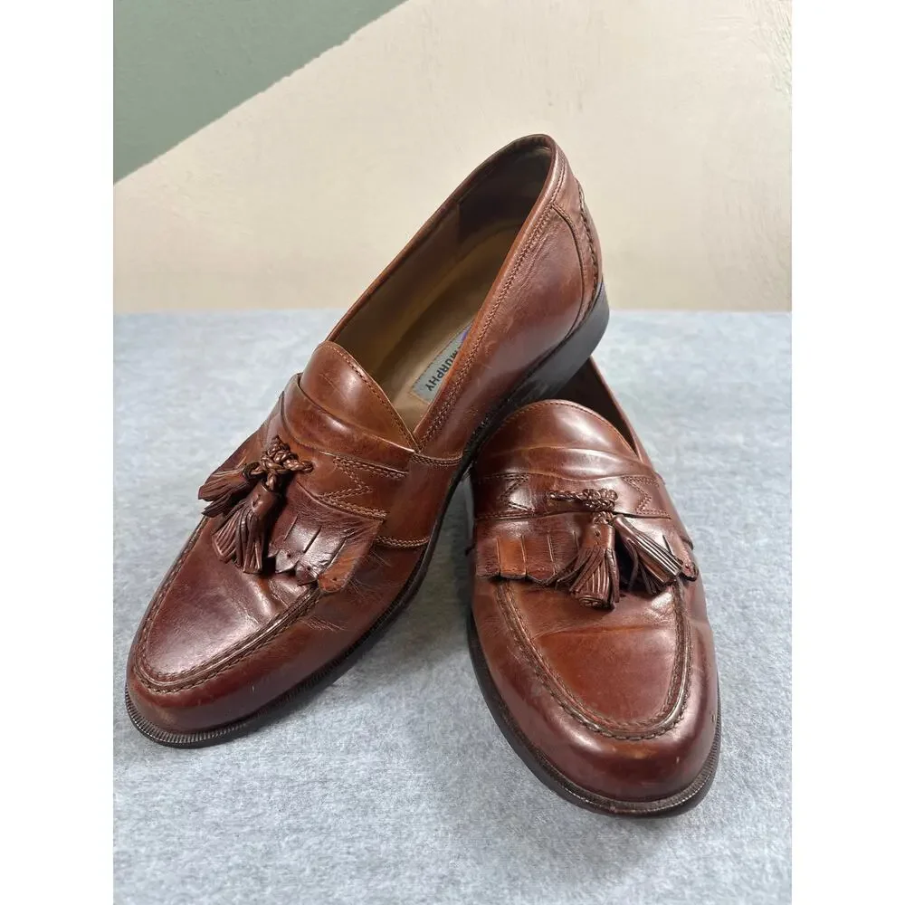 Johnston & Murphy Loafer Shoes Men's Size‎ 9M Brown Leather Tassel Formal Office